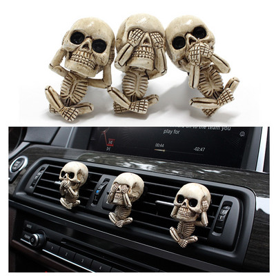 2022 Bone Skull Ghost Car Αποσμητικό αέρα Κλιπ εξαερισμού Human Body Skeleton Aromatherapy Resin Car Perfume Diffuser Car Smell Diffuser