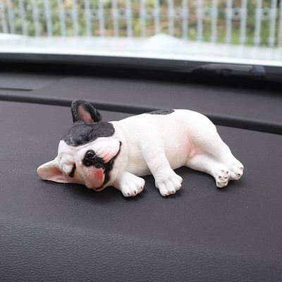 Kreatív French Bulldog Dog autós kiegészítők autó aranyos kutyadíszek autós középkonzol