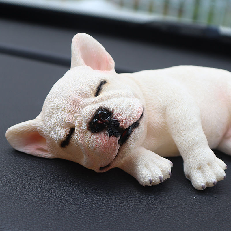 Kreatív French Bulldog Dog autós kiegészítők autó aranyos kutyadíszek autós középkonzol