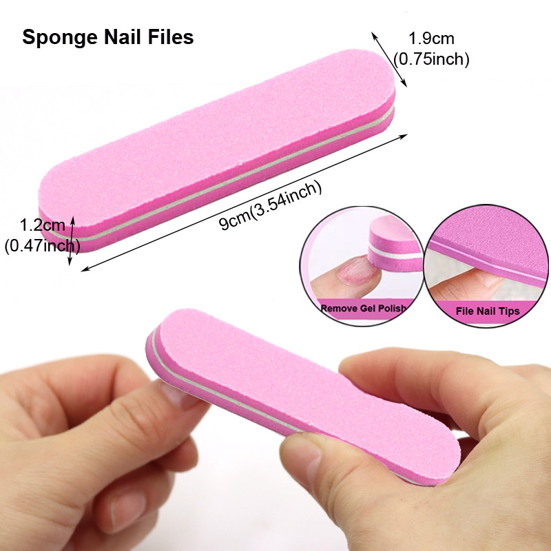120 buc/lot pile de unghii bloc tampon de culoare 100/180 lavabil slefuire lustruire frumusețe portabilă manichiură profesională puternică groasă