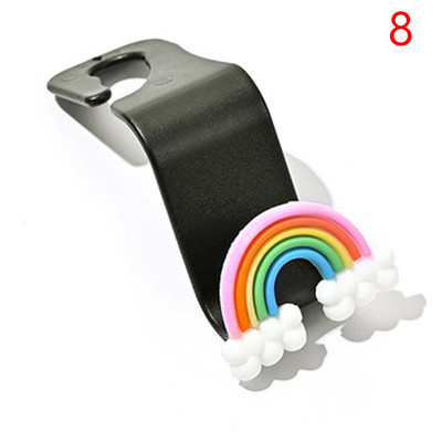 1 buc. cârlig creativ pentru mașină, cu desene animate, drăguț pentru scaunul din spate, cârlig pentru agățat pentru interiorul auto, cârlige pentru suport pentru depozitare