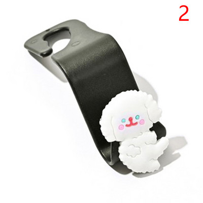 1 buc. cârlig creativ pentru mașină, cu desene animate, drăguț pentru scaunul din spate, cârlig pentru agățat pentru interiorul auto, cârlige pentru suport pentru depozitare