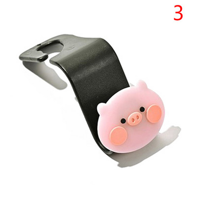 1 buc. cârlig creativ pentru mașină, cu desene animate, drăguț pentru scaunul din spate, cârlig pentru agățat pentru interiorul auto, cârlige pentru suport pentru depozitare