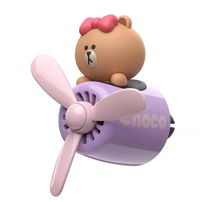 Priză aer condiționat auto Aromaterapie Elice urs din desene animate Ventilator mic Pilot Parfum Odorizant Accesorii pentru interiorul mașinii