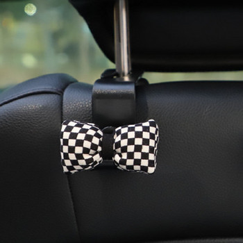 2 τμχ Κάθισμα αυτοκινήτου Χαριτωμένος γάντζος Auto Fastener Σχήμα λουλουδιού φιόγκου Εσωτερικό τσάντα αποθήκευσης με στυλ αυτοκινήτου για γυναίκες Δώρο για κορίτσια Αξεσουάρ αυτοκινήτου