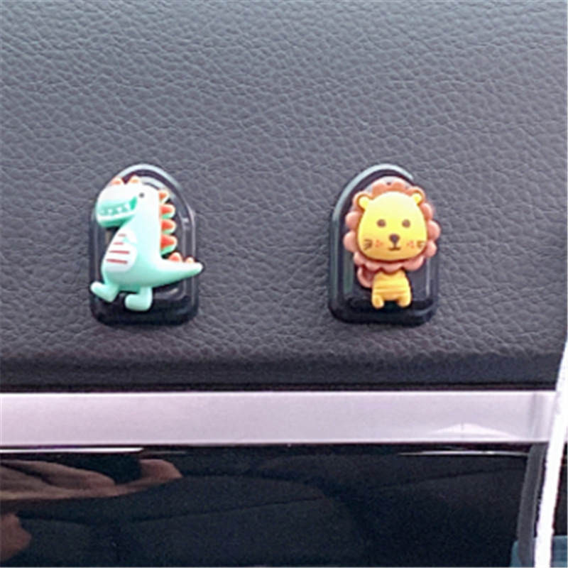 2tk/paar Autokonks Autoistme seljatugi Cartoon Mini Hook Creative Cute Car Sticky Multifunktsionaalne Mini Hook Interjööri autotarvikud