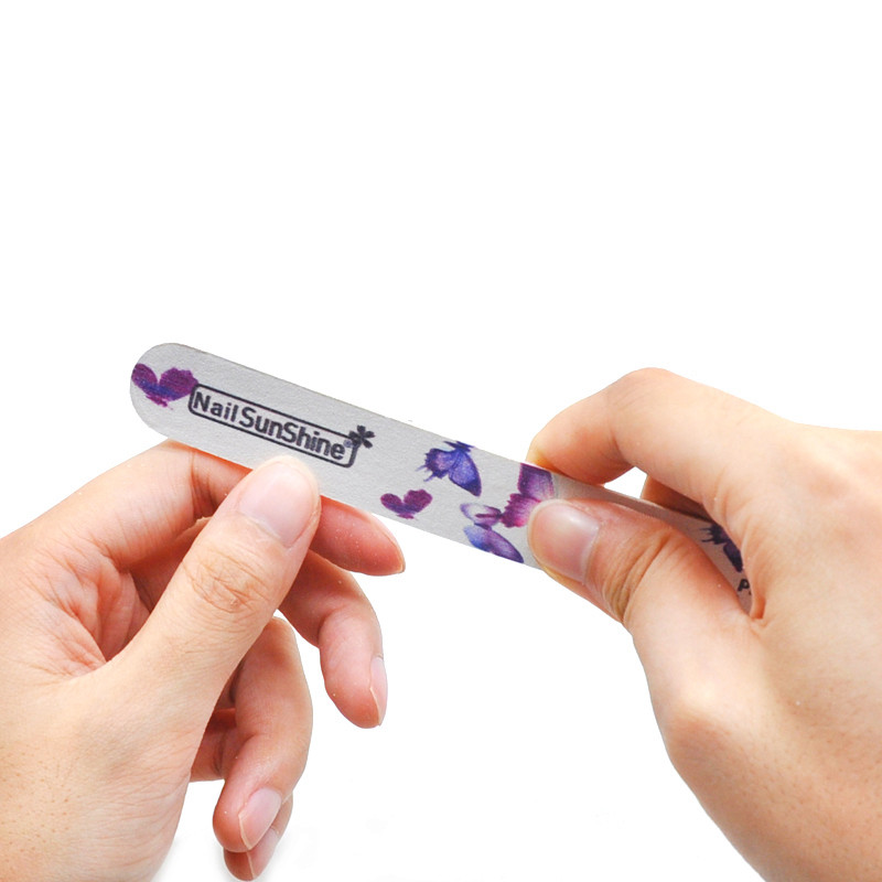 20 buc/lot Pilă de unghii din lemn pentru șlefuit pentru manichiură Lac de unghii Fluture cu două fețe Accesoriu profesional lavabil pentru lustruirea unghiilor