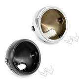 5 3/4" far pentru motocicletă Carcasă cromată far cu bec găleată 5,75 inch 918B