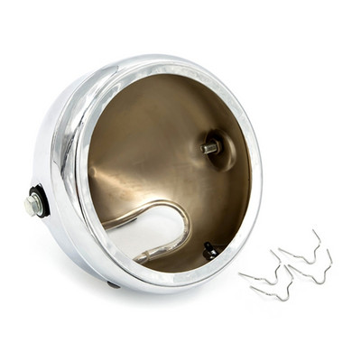 5 3/4" far pentru motocicletă Carcasă cromată far cu bec găleată 5,75 inch 918B