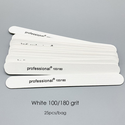 25 kom/pak. Profesionalna brusna turpija za manikuru Nail Art turpija Sivi lak brusni papir 100/180 180/240 Prirodni nokti pufer blok