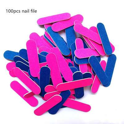 50/100 buc Mini pilă de unghii cu două fețe Accesorii de unică folosință pentru echipamente pentru unghii Pile tampon Unelte pentru manichiură Salon