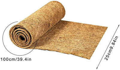 25cm*100cm Coco Liner rola Podloga za viseću košaru Prirodna kokosova vlakna Podloga od kokosovih vlakana Dekoracija saksije za kućne ljubimce Gmaz