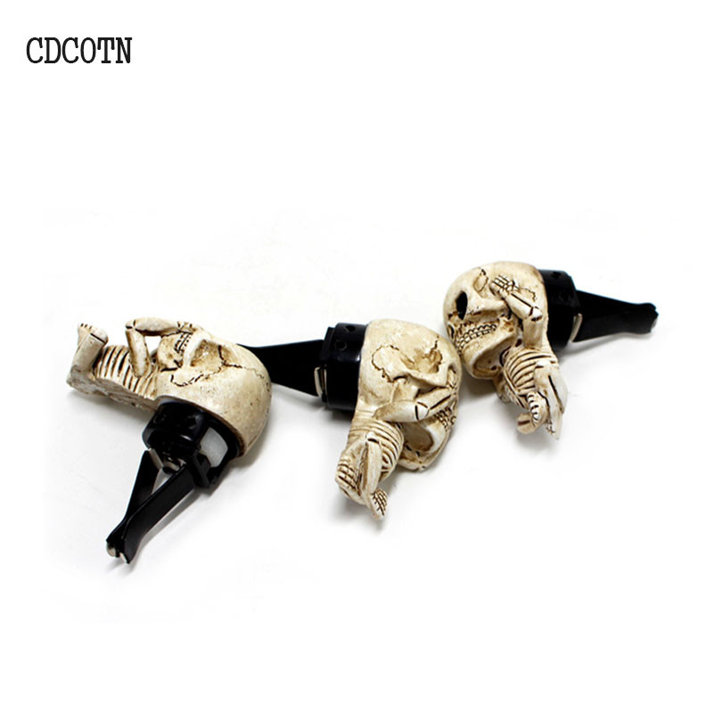 Parfum auto Odorizant de flori Rășină Craniu Accesorii pentru decorațiuni interioare auto Aer condiționat mașină Priză de aer Clip de parfum