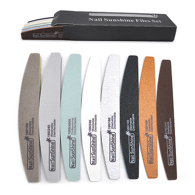 8 buc/pachet pile profesionale de unghii lime a ongle 80/100//150/180/240/1000 set de lacuri de unghii limas set de instrumente pentru manichiura