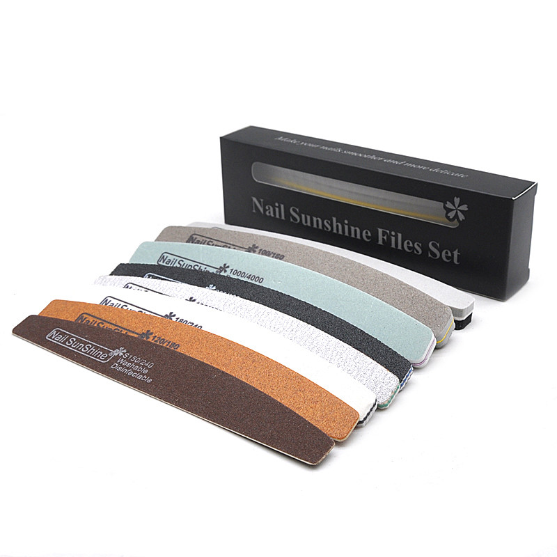 8 buc/pachet pile profesionale de unghii lime a ongle 80/100//150/180/240/1000 set de lacuri de unghii limas set de instrumente pentru manichiura