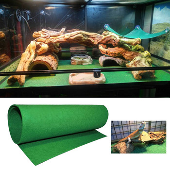 Μαλακό τσόχα Gecko Bearded Dragon Lizard Tortoise Υπόστρωμα Επένδυση Φίδι συμπαγές ερπετό χαλί που πλένεται αναπνεύσιμο κλινοσκεπάσματα Terrarium