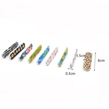 Νεότερο 50 τμχ/παρτίδα Λίμα νυχιών Block Mini Nail Buffer εκτύπωση διπλής όψης Φορητή λίμα για μανικιούρ πεντικιούρ Vijlen Nails γυαλόχαρτο