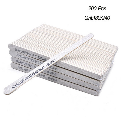 200 buc/lot profesional 100 180 240 tampon pentru pile de unghii gel acrilic lac pile de șlefuit gri Smirghel pentru manichiură instrumente pentru arta unghiilor