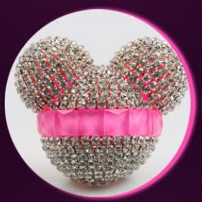 Diamond Crystal Mickey fej Autó Kimeneti légfrissítő matrica Autós parfüm Légkondicionáló tuyere