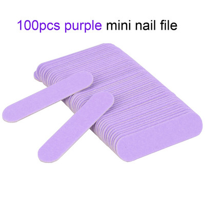 50/100 buc/lot Mini pilă colorată pentru unghii Tampon de unghii Instrumente Nagelvijl DIY Manichiură 240 Hârtie abrazivă Instrumente profesionale pentru arta unghiilor 6CM