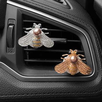 Bling Bee Car Clips εξαερισμού κρυστάλλου αποσμητικό αέρα Auto Diffuser αρωμάτων Διακόσμηση Diamond Rhinestone Car Εσωτερικά αξεσουάρ
