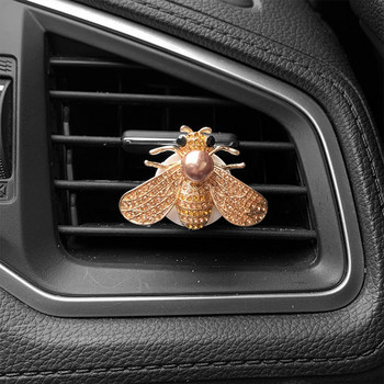 Bling Bee Щипки за вентилационни отвори за кола Кристален освежител за въздух Автоматичен дифузьор за парфюми Декорация Диамантени кристали Аксесоари за интериора на автомобила