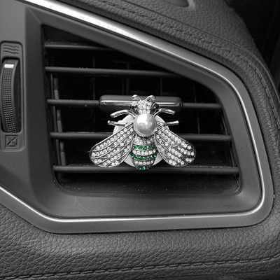 Bling Bee autós szellőző kapcsok Kristály légfrissítő Auto Parfüm Diffúzor Dekoráció Gyémánt Strasszkő Autóbelső Kiegészítők