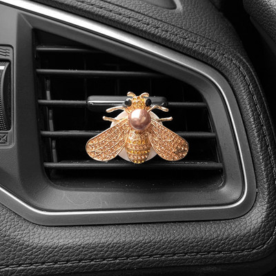 Bling Bee autós szellőző kapcsok Kristály légfrissítő Auto Parfüm Diffúzor Dekoráció Gyémánt Strasszkő Autóbelső Kiegészítők