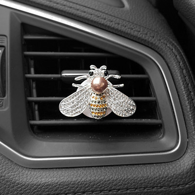 Bling Bee autós szellőző kapcsok Kristály légfrissítő Auto Parfüm Diffúzor Dekoráció Gyémánt Strasszkő Autóbelső Kiegészítők
