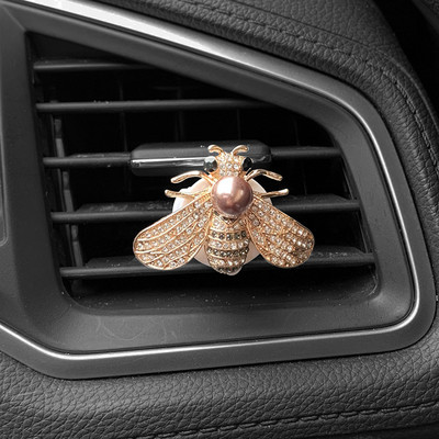 Bling Bee autós szellőző kapcsok Kristály légfrissítő Auto Parfüm Diffúzor Dekoráció Gyémánt Strasszkő Autóbelső Kiegészítők