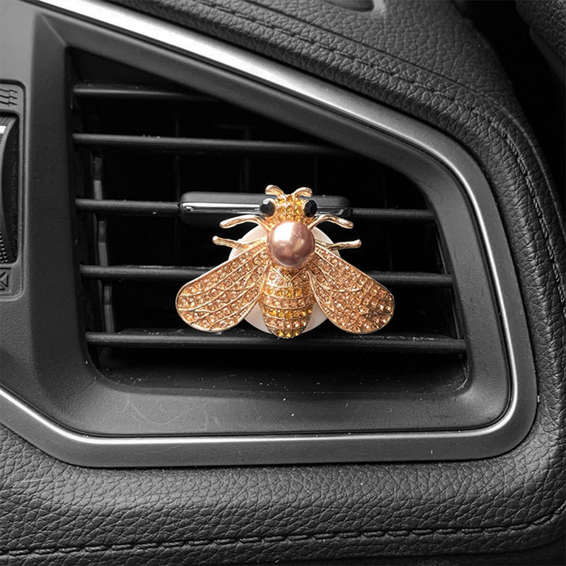 Bling Bee autós szellőző kapcsok Kristály légfrissítő Auto Parfüm Diffúzor Dekoráció Gyémánt Strasszkő Autóbelső Kiegészítők