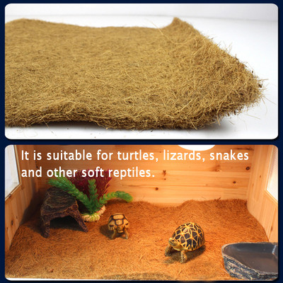 Reptile Pet Bed Mat Aquarium Tortoise Turtle Lizard Reptiles Climbing Coconut Palm Carpet Climbing Pet Warm