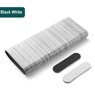 100 buc Mini 6 cm Pile profesionale pentru unghii Instrumente de artă Nisip Smirghel Hârtie șmirghel Tampon pentru unghii cu două fețe 100/240 Granulație Nail Art