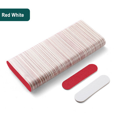 100 buc Mini 6 cm Pile profesionale pentru unghii Instrumente de artă Nisip Smirghel Hârtie șmirghel Tampon pentru unghii cu două fețe 100/240 Granulație Nail Art