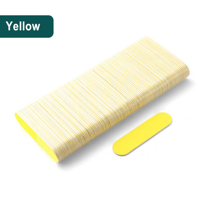 100 buc Mini 6 cm Pile profesionale pentru unghii Instrumente de artă Nisip Smirghel Hârtie șmirghel Tampon pentru unghii cu două fețe 100/240 Granulație Nail Art