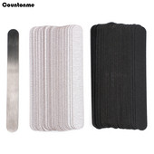 10 bucăți/set pile de înlocuire din hârtie abrazivă pentru arta unghiilor cu mâner metalic tampoane detașabile 100/180/240 pile de lustruit pentru manichiură