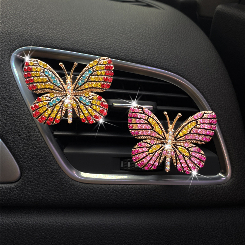 Car AirOutlet Aromaterápia Dekoráció Exquisite Color Butterfly Autóipari Parfüm Diffúzor Dísz Autóbelső Termékek Ajándékok