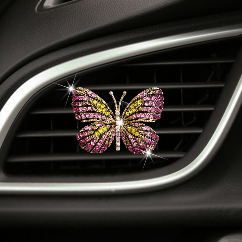 Car AirOutlet Aromaterápia Dekoráció Exquisite Color Butterfly Autóipari Parfüm Diffúzor Dísz Autóbelső Termékek Ajándékok