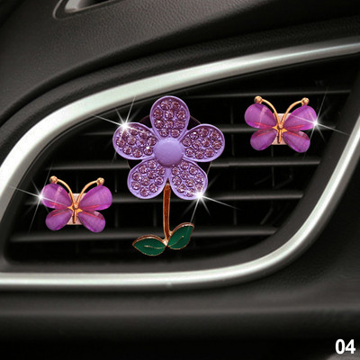 Accesorii noi pentru mașini cu flori pentru fete Cadouri Clip pentru aerisire Difuzor de arome pentru mașină Aromă în odorizant auto Ornamente Decor auto pentru interior