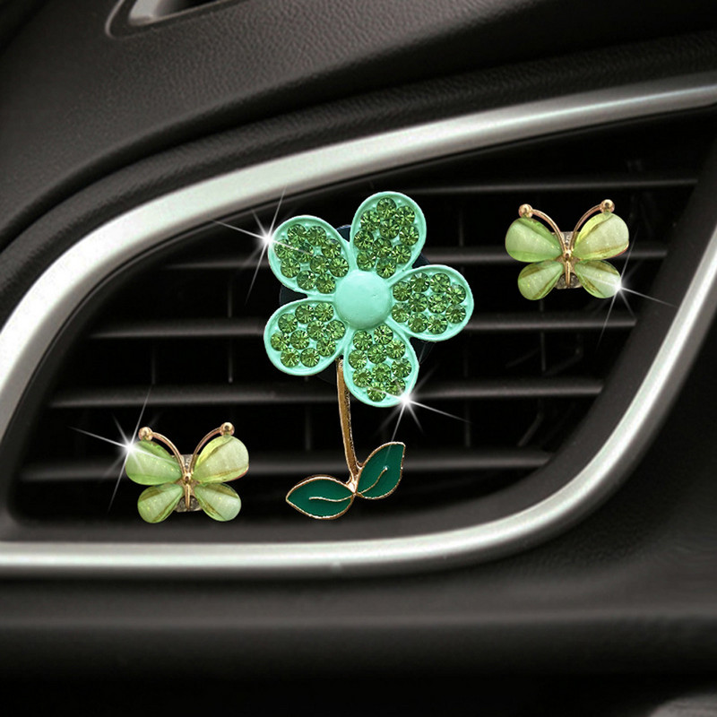 Accesorii noi pentru mașini cu flori pentru fete Cadouri Clip pentru aerisire Difuzor de arome pentru mașină Aromă în odorizant auto Ornamente Decor auto pentru interior