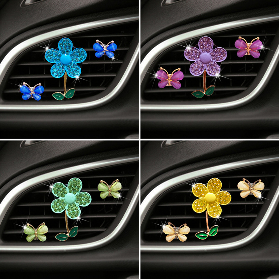 Accesorii noi pentru mașini cu flori pentru fete Cadouri Clip