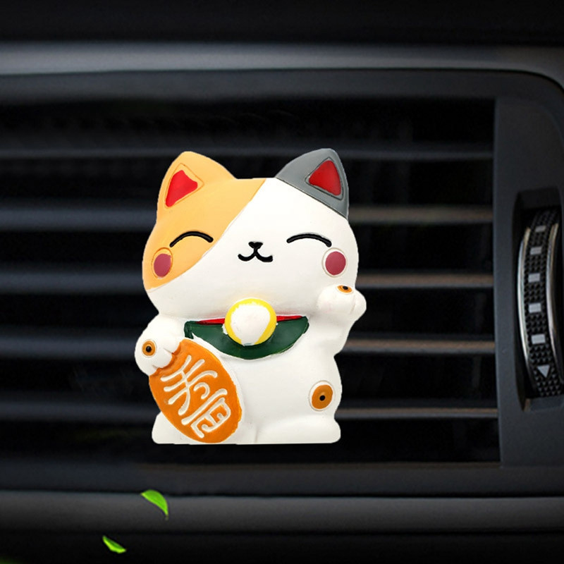 Lucky Cat autós légfrissítő illat diffúzor gyanta Art autós klíma Kivezető szellőző illatkapocs Auto belső kiegészítők