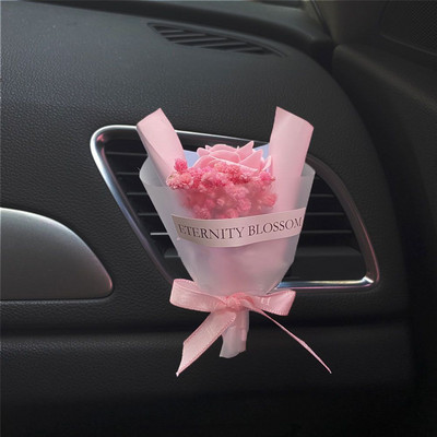 Uus lillekimp autode sisekujundus, auto parfüümiklambrid, kaunistused autos, aroomihajuti, kuivatatud lilled, autotarvikud, tüdrukud