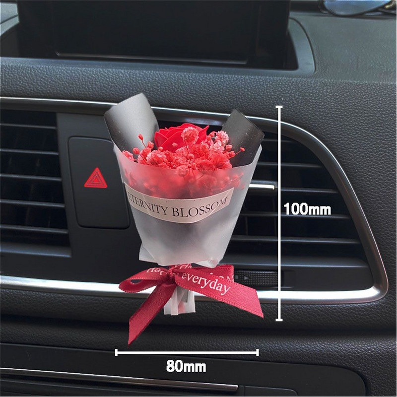 Uus lillekimp autode sisekujundus, auto parfüümiklambrid, kaunistused autos, aroomihajuti, kuivatatud lilled, autotarvikud, tüdrukud