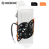 NiceCNC priekš KTM EXC EXCF XC XCF XCW TPI 6D 125 250 300 350 400 450 500 2017-2022 2023 12V elektriskā radiatora dzesēšanas ventilatora kronšteins