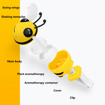 Χαριτωμένο αποσμητικό αυτοκινήτου μελισσών Αυτοκίνητο διαχύτης αρωμάτων Κλιπ αεραγωγού καρτούν Μικρή μέλισσα Διακόσμηση Αυτοκινήτων Αξεσουάρ εσωτερικού χώρου