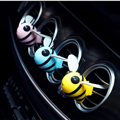 Cute Bee autós légfrissítő autó parfüm diffúzor légtelenítő klip Rajzfilm kis méhek dekoráció autók belső kiegészítők