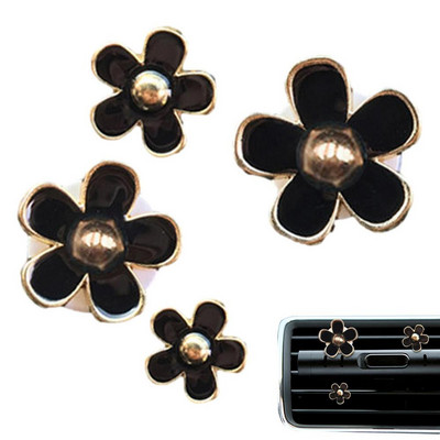 Clips de aerisire pentru mașină Daisy 4 buc. Clipuri pentru aerisire pentru mașină cu flori Fermec drăguț Aer condiționat auto Dasiy Accesorii pentru aerisire colorate Decorații