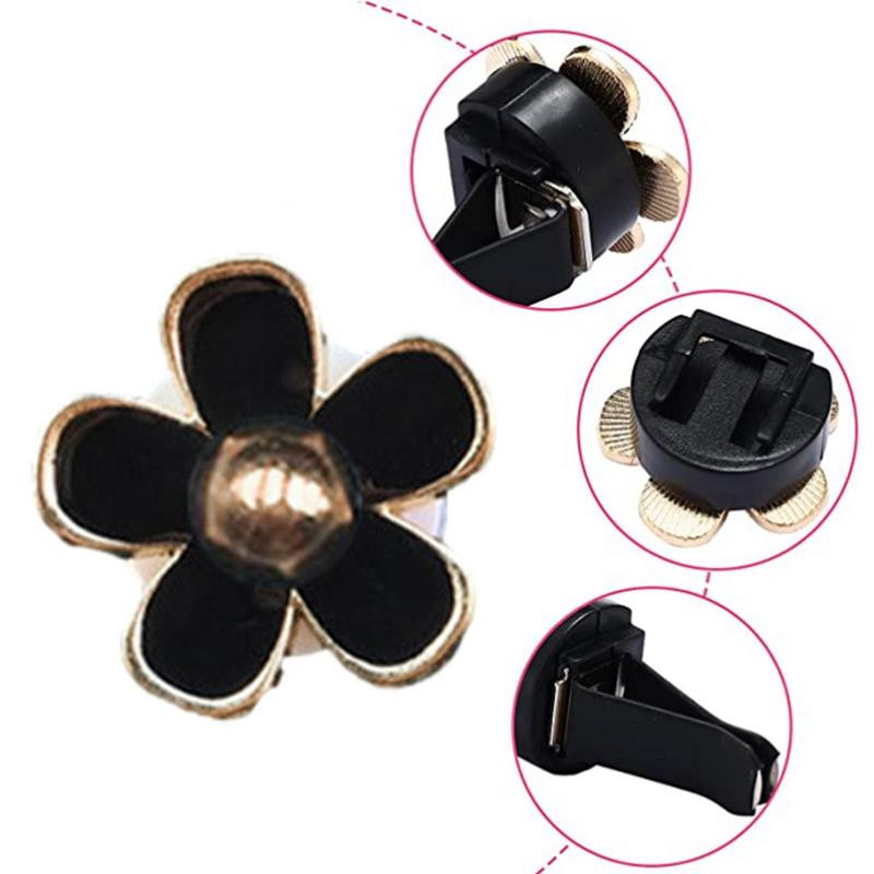 Clips de aerisire pentru mașină Daisy 4 buc. Clipuri pentru aerisire pentru mașină cu flori Fermec drăguț Aer condiționat auto Dasiy Accesorii pentru aerisire colorate Decorații