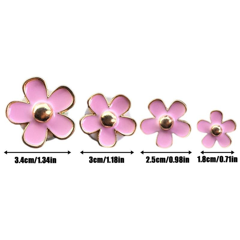 Clips de aerisire pentru mașină Daisy 4 buc. Clipuri pentru aerisire pentru mașină cu flori Fermec drăguț Aer condiționat auto Dasiy Accesorii pentru aerisire colorate Decorații